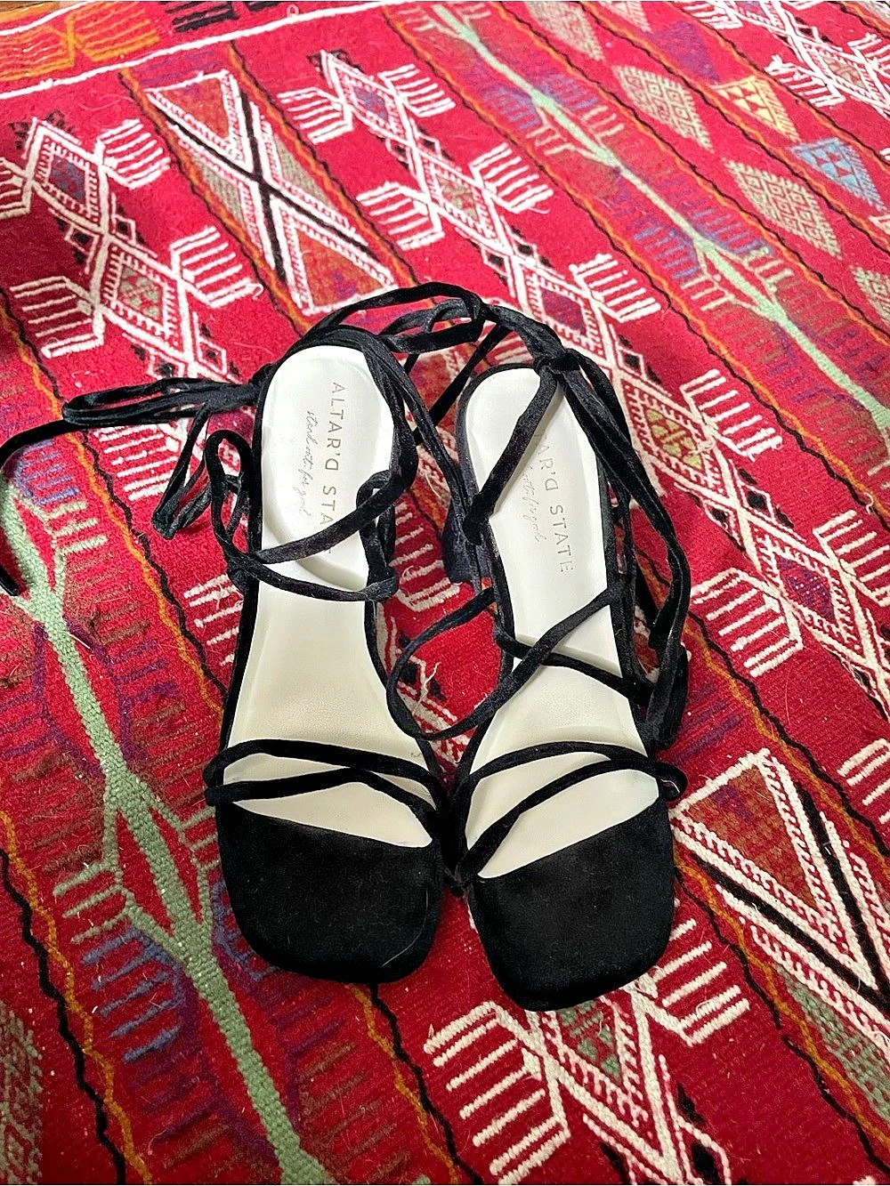 Altar'd State Strappy Black Heels